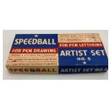 Very Old Speedball Pen Drawing Set & Vintage Printing Set And More