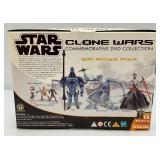 STAR WARS Clone Wars Commemorative DVD Collection Exclusive 3 Pack ARC Trooper, Obi-Won-Kenobi & Anakin Skywalker (New Old Stock)
