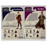 2002 STAR WARS Clone Wars Anakin Skywalker And Mace Windu Action Figures (New Old Stock)