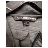 NEW PORT AUTHORITY 3XL HOODED ZIPPER JACKET (GRAY)