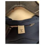 NEW PORT AUTHORITY SMALL HOODED ZIPPER JACKET (GRAY/NAVY)