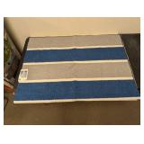 NEW ROOM ESSENTIALS AREA RUNNER (GRAY AND BLUE RUGBY STRIPE)
