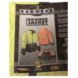 NEW RADWEAR TWO IN ONE BOMBER JACKET WITH REMOVABLE FLEECE LINER SIZE LARGE