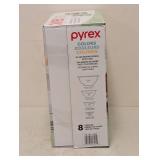 PYREX 8 PIECE GLASS MIXING BOWLS WITH LID