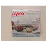 PYREX 8 PIECE GLASS MIXING BOWLS WITH LID