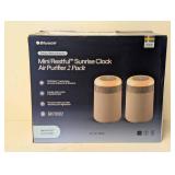 NEW BLUEAIR MINI RESTFUL SUNRISE CLOCK AIR PURIFIER 2PK.