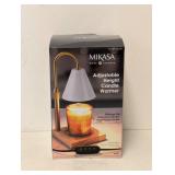 NEW MIKASA HOME ACCENTS ADJUSTABLE HEIGHT CANDLE WARMER (BLACK)