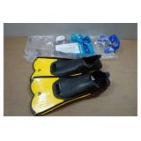 Cressi Rondine Light Adult Snorkel Fins - Size 43/44, 8.5/9.5