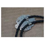 Large Stone Turquoise Navajo Style Bolo Tie