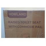 Homland Raised Toilet Seat with Commode Pail