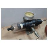 Assorted Air Tools - Drills, Sander, Hose Accessories