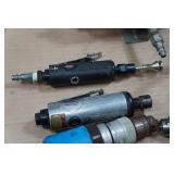 Assorted Air Tools - Drills, Sander, Hose Accessories