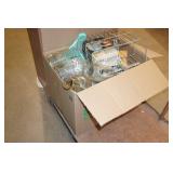 Vintage Lantern Glass with Assorted Hardware