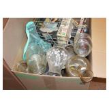 Vintage Lantern Glass with Assorted Hardware