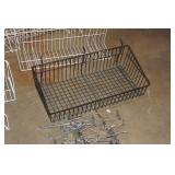 Slat Wall Hanging Baskets and Hooks