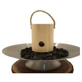 One Log Fire 18" Table Top Fire Pit - Black