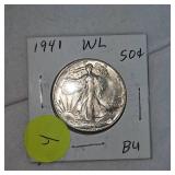 1941 Walking Liberty Half 50c BU, Gorgeous Piece