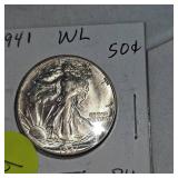 1941 Walking Liberty Half 50c BU, Gorgeous Piece
