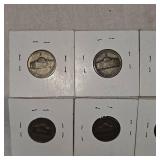 Jefferson Carded War Nickels, Qty 7
