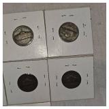 Jefferson Carded War Nickels, Qty 7
