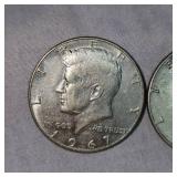 1967 Kennedy, 1968 Kennedy Halves 50c P&D
