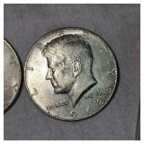 1967 Kennedy, 1968 Kennedy Halves 50c P&D