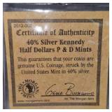 1967 Kennedy, 1968 Kennedy Halves 50c P&D