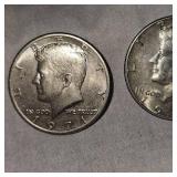 1968 Kennedy 40% and 1971 Kennedy Halfs 50c