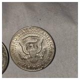 1968 Kennedy 40% and 1971 Kennedy Halfs 50c