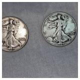 2-1943 Walking Liberty Halfs 50c