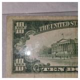 1934A $10 Silver Certificate, XF/AU