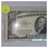 1953 $10 Silver Certificate, VF/XF