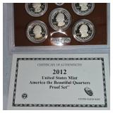 2012 Mint Proof Quarter Set