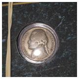 Lot of 5 War Nickels, Jeffersons 5c