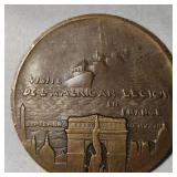 1927 France/American Legion Visit Bronze Medal
