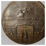 1927 France/American Legion Visit Bronze Medal