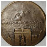1927 France/American Legion Visit Bronze Medal