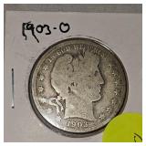 1903-O and 1912 Barber Halfs 50c