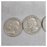 3-1964 Silver Washington 25c