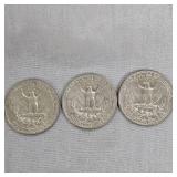 3-1964 Silver Washington 25c