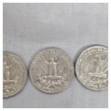 3-1964 Silver Washington 25c