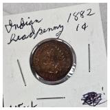 9-Indian Head Pennies 1881-1902