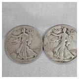 2-1941 Walking Liberty Halfs 50c