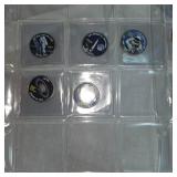 The American Space Coin Collection  Nickel and 24kt Coated Kennedys 50c-41 Coins