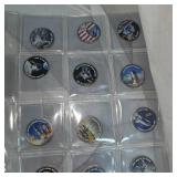 The American Space Coin Collection  Nickel and 24kt Coated Kennedys 50c-41 Coins
