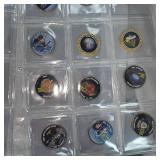 The American Space Coin Collection  Nickel and 24kt Coated Kennedys 50c-41 Coins