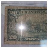 1929 Marine Exchange Bank of Milwaukee, WI $20 Note-From The US Service Bank