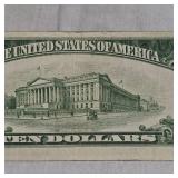 1934C Silver Certificate AU, withError Line in the word "Silver"