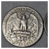 3-1959 Silver Washingtons 25c