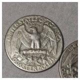 3-1960 Silver Washingtons 25c